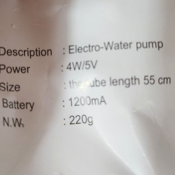 Silver Electric Auto Bottled Water 5V 4W Model OMY-CSQ-204 USB Rechargeable Pump - Picture 15 of 16